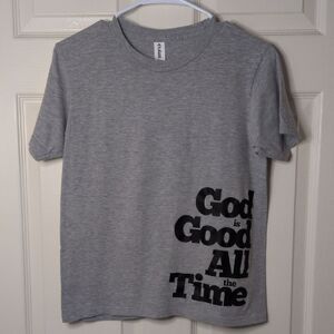 Tultex Gray Kids/Sm Womens T-Shirt with Positive Message